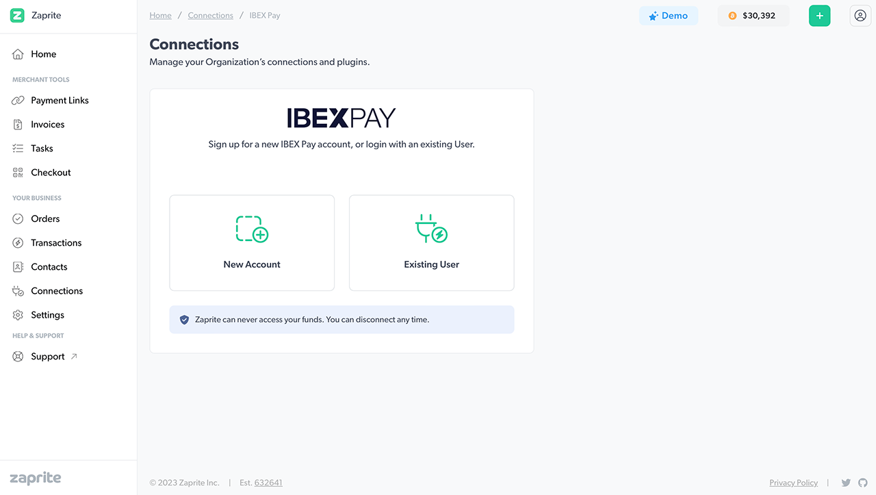 Choose IBEX Account