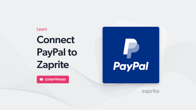 Connect PayPal to Zaprite