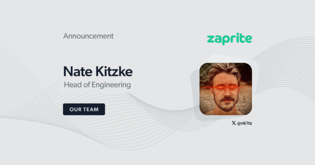 Nate Kitzke Joins Zaprite as Head of Engineering